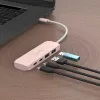 USB-C hub j5create JCH342ER-N 4-poorts Type-C Type-A Gen 2 10000 Mbit/s roze