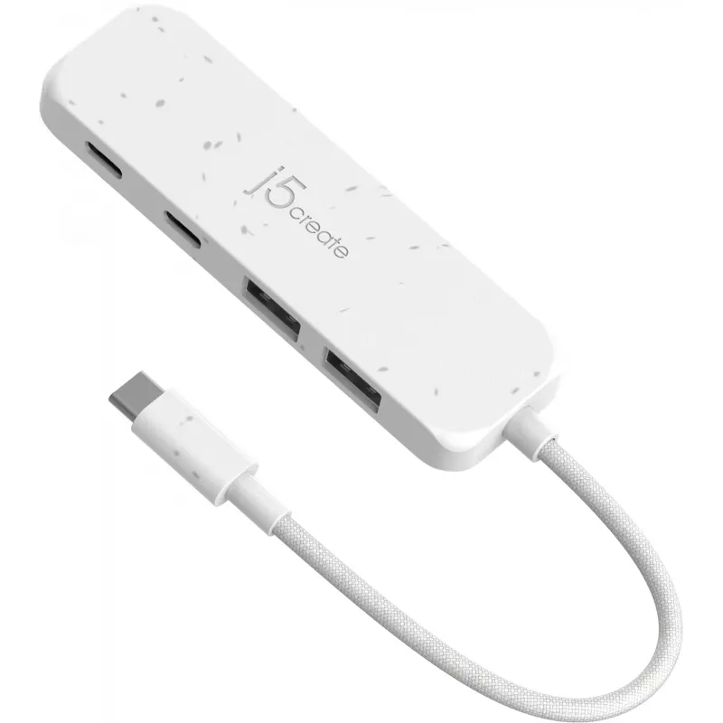 j5create milieuvriendelijke USB-C naar 4-poorts Type-C & Type-A Gen 2 hub