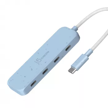 USB-C hub j5create JCH345EC-N 4-poorts Type-C Gen 2 10000 Mbit/s