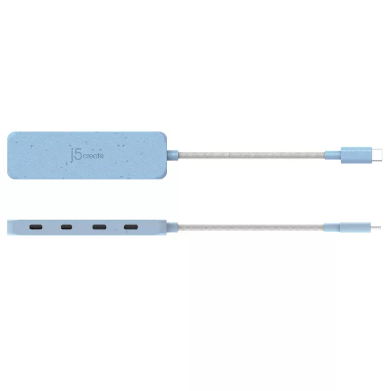 USB-C hub j5create JCH345EC-N 4-poorts Type-C Gen 2 10000 Mbit/s