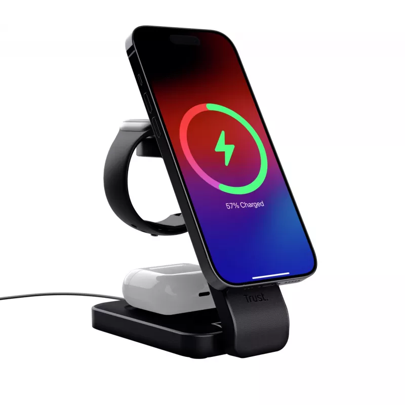 Trust Viro Headphones, headset, smartphone, smartwatch zwart USB draadloos opladen