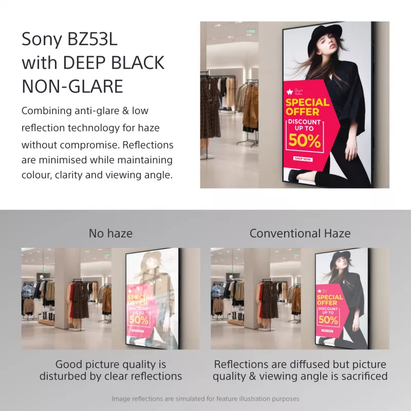 Sony BRAVIA FW-98BZ53L 4K HDR Full Array LED Professional Display, 780 cd/m2, Deep Black Non-Glare 47% Haze, 24/7 & 5 jaar PrimeSupport