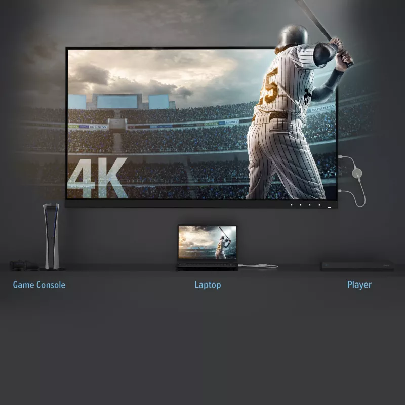 j5create JVAW75 ScreenCast 4K draadloze display HDMI™ extender, grijs/wit