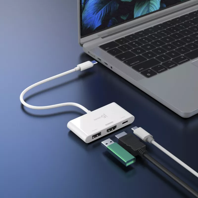 j5create JCA399 USB-C® naar HDMI™ 4K144Hz & USB™ 3.2 met Power Delivery 100W, zwart