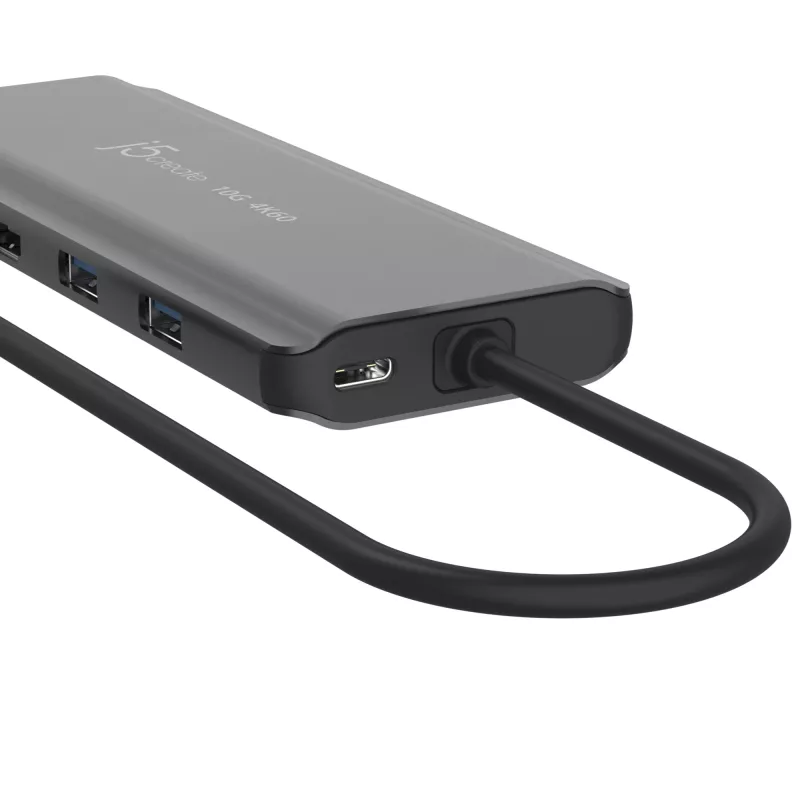 j5create JCD398 USB-C® Dual 4K HDMI™ 10Gbps Mini Dock, zwart