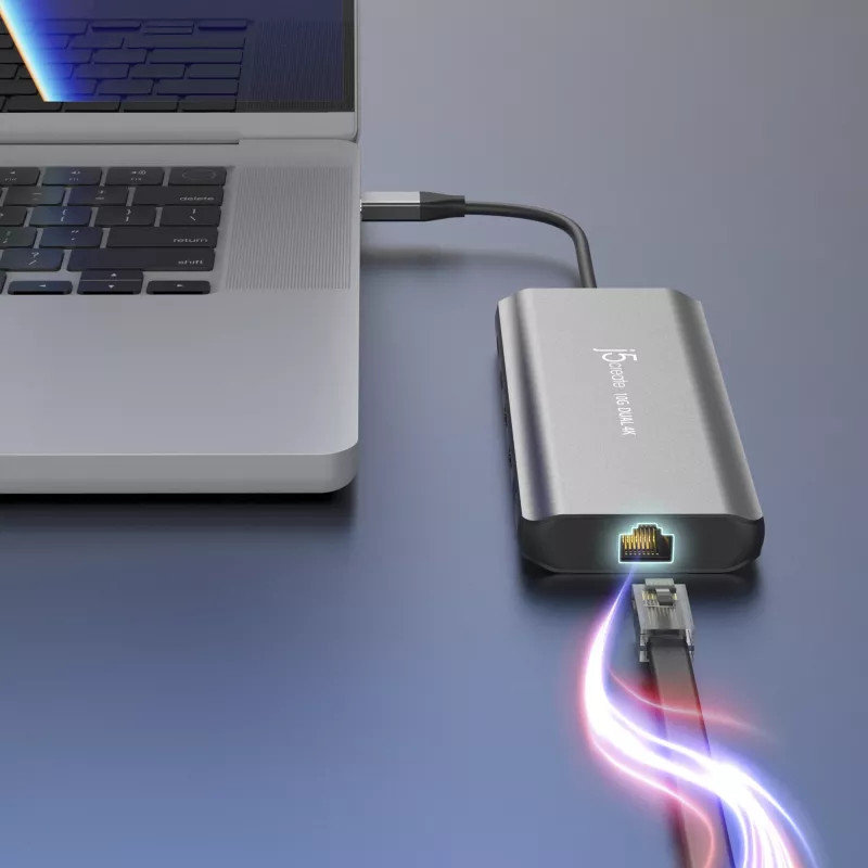 j5create JCD398 USB-C® Dual 4K HDMI™ 10Gbps Mini Dock, zwart