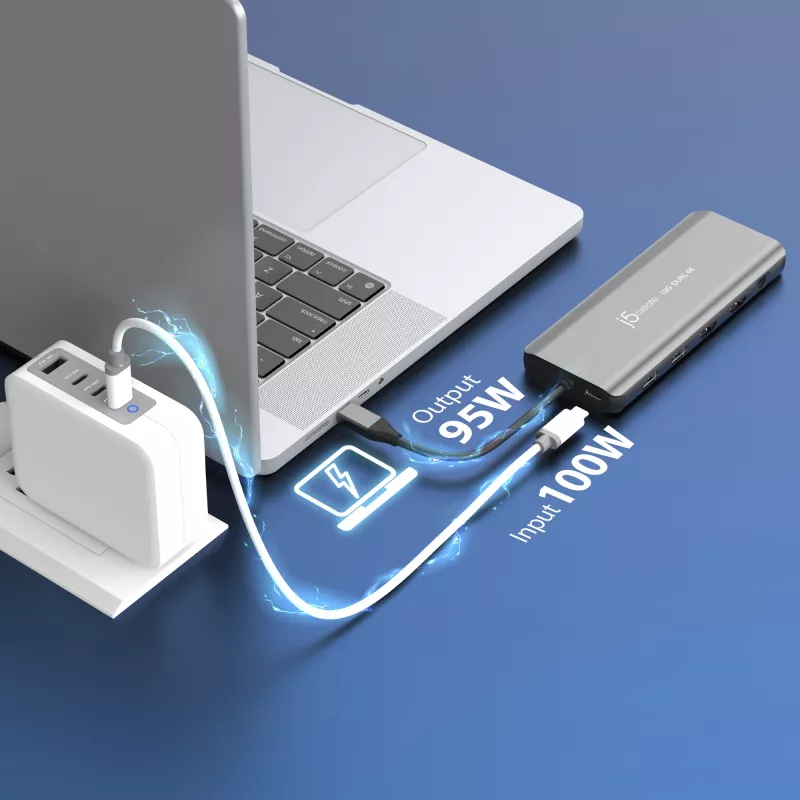 j5create JCD398 USB-C® Dual 4K HDMI™ 10Gbps Mini Dock, zwart