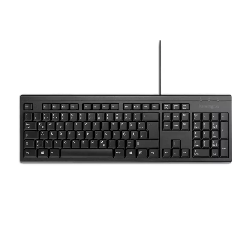 Kensington KB100 EQ bedrade full-size toetsenbord USB membraan QWERTZ