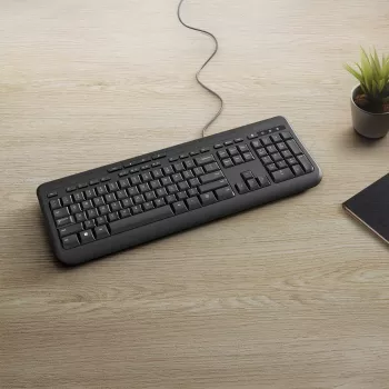 Bedrade full-size toetsenbord Incase Designed by Microsoft Wired 600 — USB, QWERTY, UK-Engels, zwart