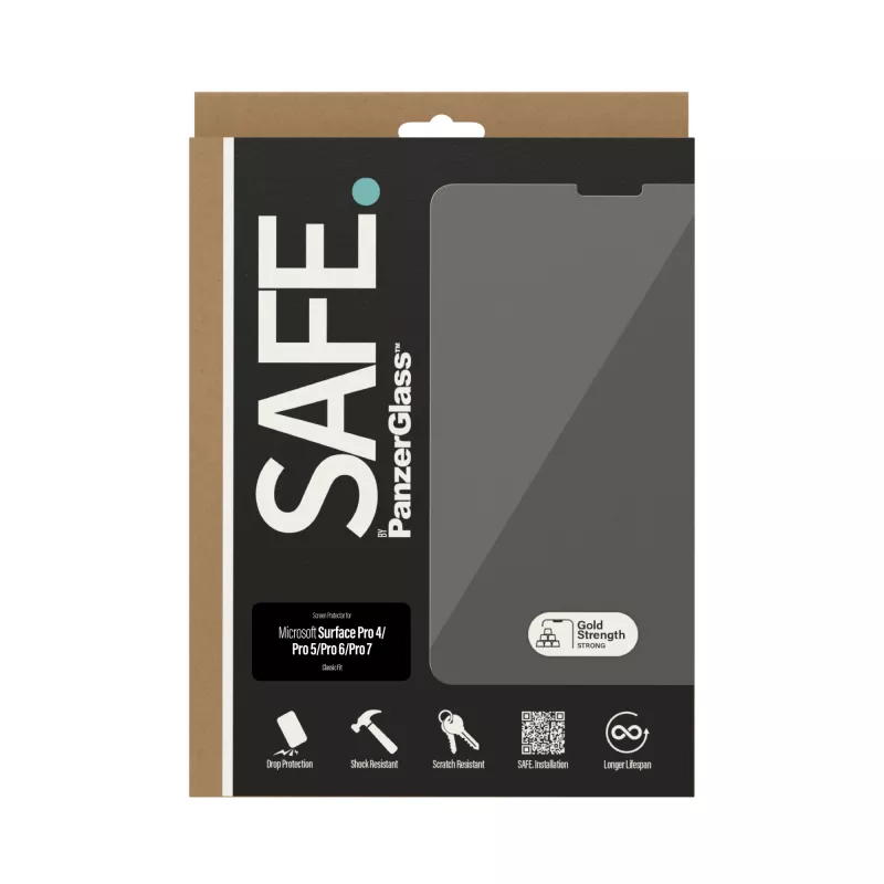 Beeldschermbeschermingsglas PanzerGlass SAFE. voor Surface Pro 4 Pro 5 Pro 6 Pro 7 gehard glas