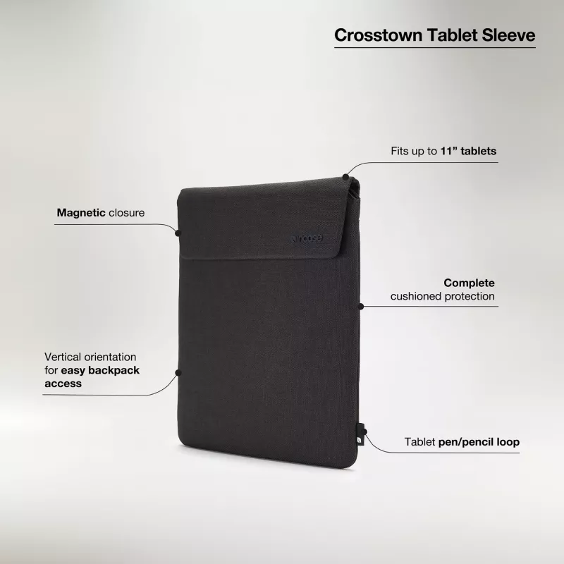 Tablet-hoes Incase Crosstown Sleeve voor 11-inch tablet, zwart