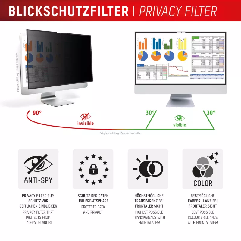 Displex PRIVACY SAFE afneembaar 2-weg privacyfilter voor iMac 24 inch M1 (2021)/ M3 (2023)/ M4 (2024)