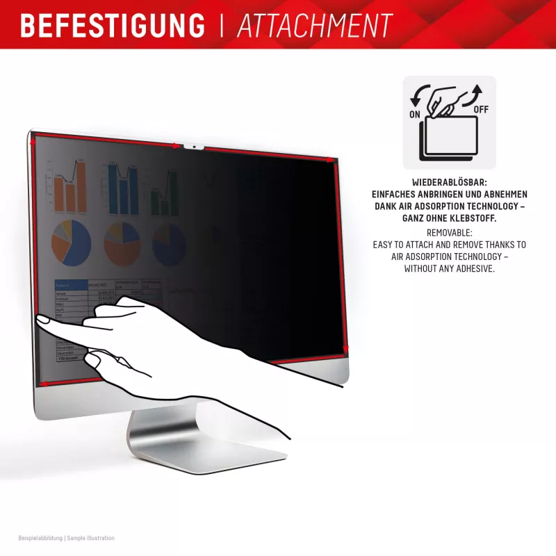Displex PRIVACY SAFE afneembaar 2-weg privacyfilter voor iMac 24 inch M1 (2021)/ M3 (2023)/ M4 (2024)