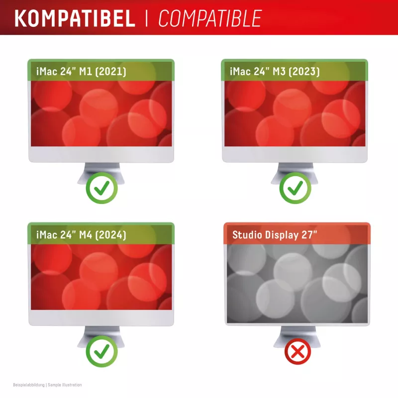 Displex PRIVACY SAFE afneembaar 2-weg privacyfilter voor iMac 24 inch M1 (2021)/ M3 (2023)/ M4 (2024)
