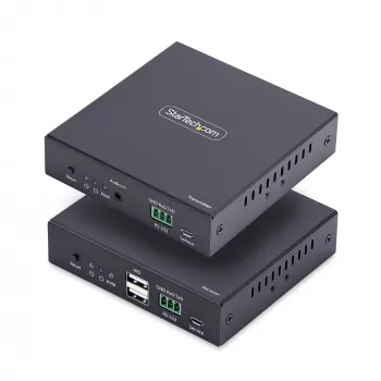 StarTech.com HDMI KVM-extender via IP-netwerk, 4K 60Hz, driverloos, HDMI en USB via Ethernet/CAT6, AVoIP, zender- en ontvangerkit, inclusief montagesets