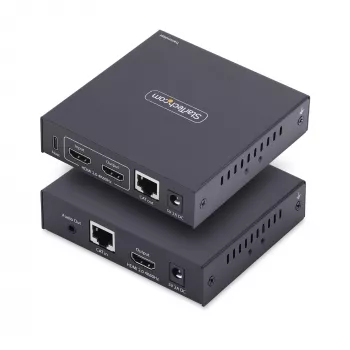 StarTech.com HDMI KVM-extender via IP-netwerk, 4K 60Hz, driverloos, HDMI en USB via Ethernet/CAT6, AVoIP, zender- en ontvangerkit, inclusief montagesets