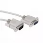 RS232-kabel ROLINE 11.01.6260 6m DB9 M-F grijs