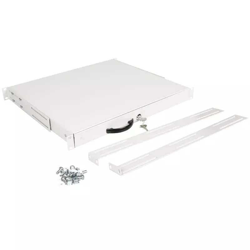 Toetsenbordlade ROLINE 19 inch 1HE 400 T afsluitbaar grijs
