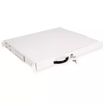 Toetsenbordlade ROLINE 19 inch 1HE 400 T afsluitbaar grijs