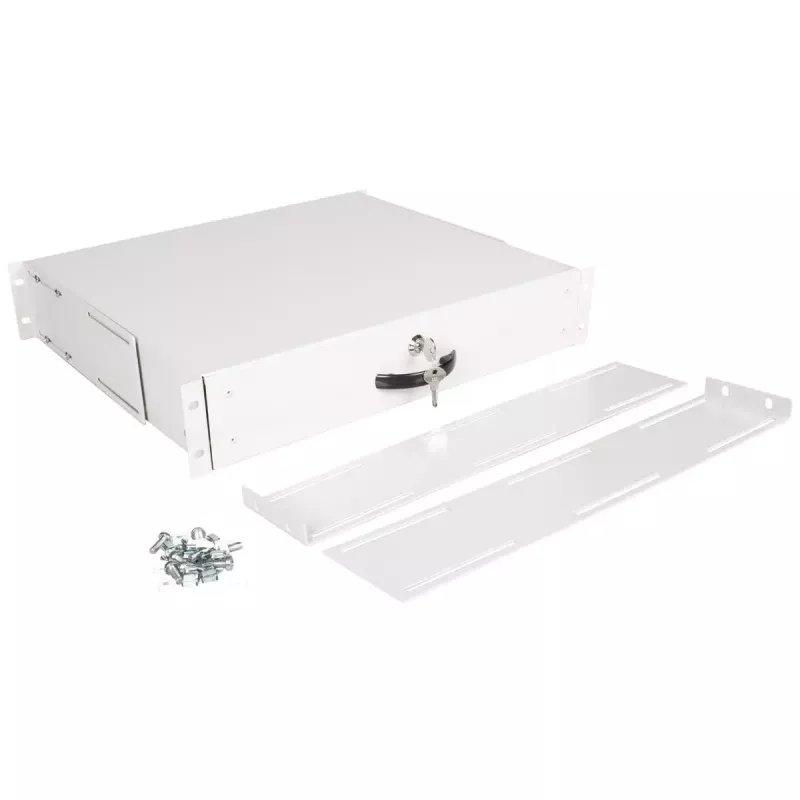 Toetsenbordlade ROLINE 19 inch 2 HE 400 T afsluitbaar grijs