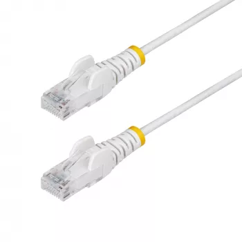 StarTech.com 2m wit slank CAT6 ethernetkabel, snagless, 100W PoE, UTP, LSZH, 28AWG puur blank koper, slank RJ45 netwerk-patchkabel met trekontlasting, individueel getest