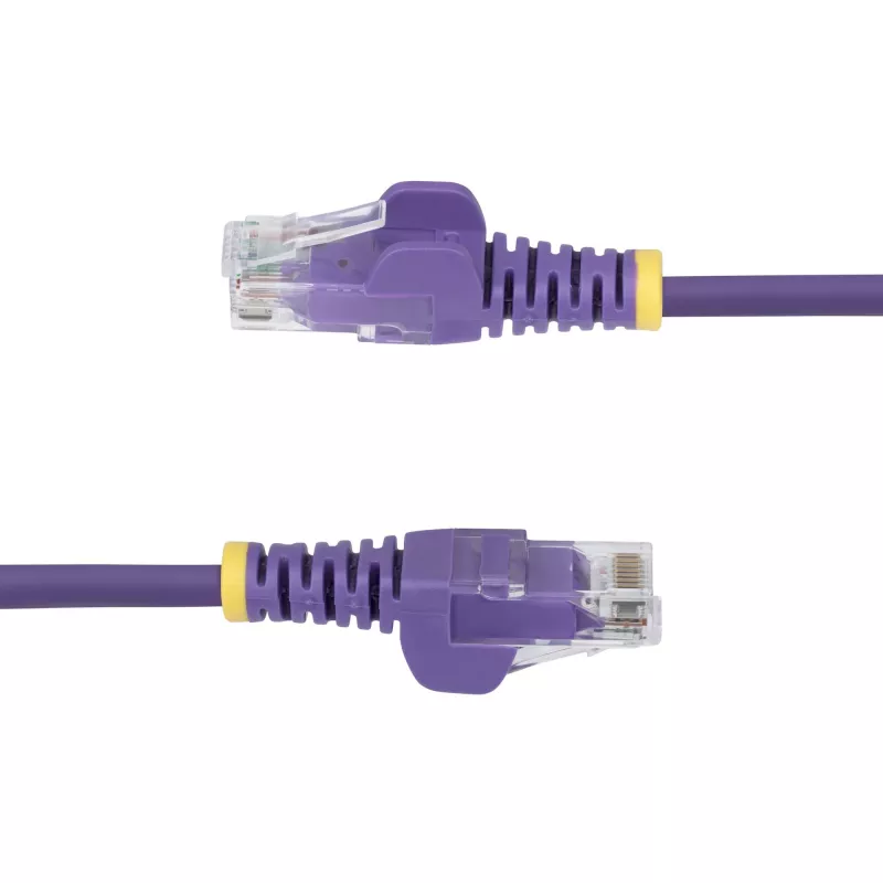 StarTech.com 5m paars slank CAT6 ethernetkabel, snagless, 100W PoE, UTP, LSZH, 28AWG puur blank koperdraad, slank RJ45 netwerk-patchkabel met trekontlasting, individueel getest