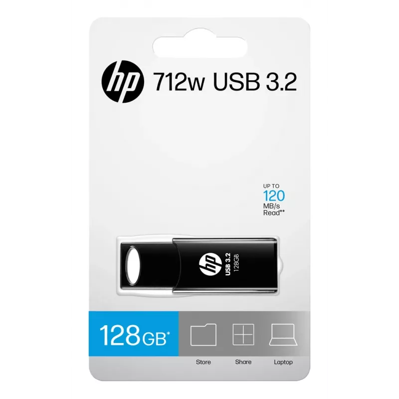 HP 712w USB-flashstation 128 GB USB Type-A 3.2 Gen 1 (3.1 Gen 1) zwart