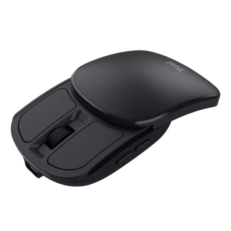 Muis TRUST Travel dubbelhandig RF draadloos 2400 DPI, 6 toetsen, zwart