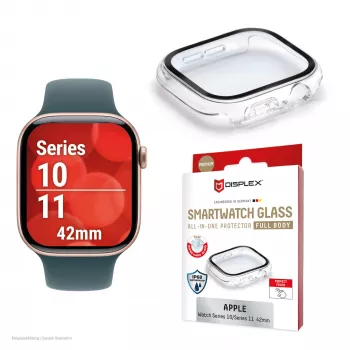 Full Body Protector e.v.i. DISPLEX Apple Series 10 42mm transparant — volledige schermfolie voor Apple Watch Series 10 42mm