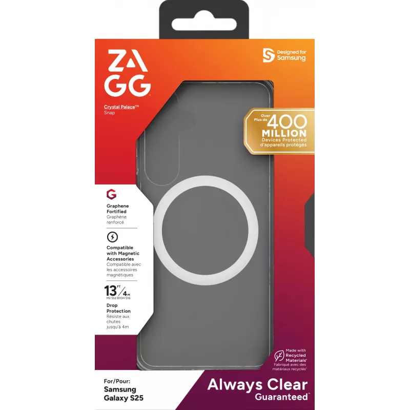 Hoesje ZAGG Crystal Palace Snap Samsung Galaxy S25 transparant