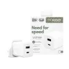 PanzerGlass empower™ by ® Turbo 35W oplader incl. USB-C + USB-A | UK-stekker | zilverwit