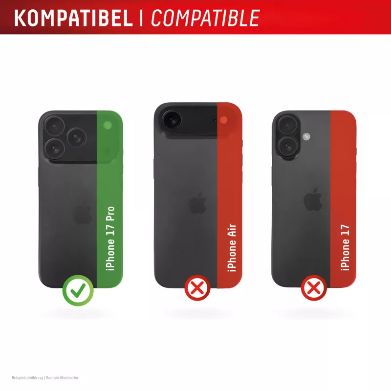 Displex Full Cover cameralensglas iPhone 17 Pro, 10H, volledige camerabescherming, Quick Mount, 2-pack