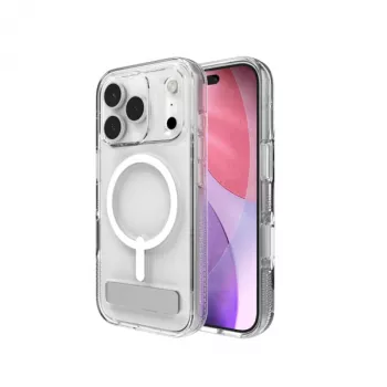 Cover ZAGG Crystal Palace Snap Kickstand hoesje voor Apple iPhone 17 Pro transparant