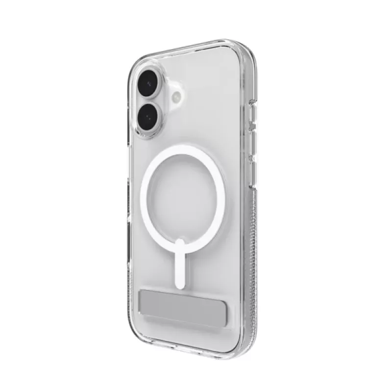 Cover ZAGG Crystal Palace Snap Kickstand Case voor Apple iPhone 17 transparant