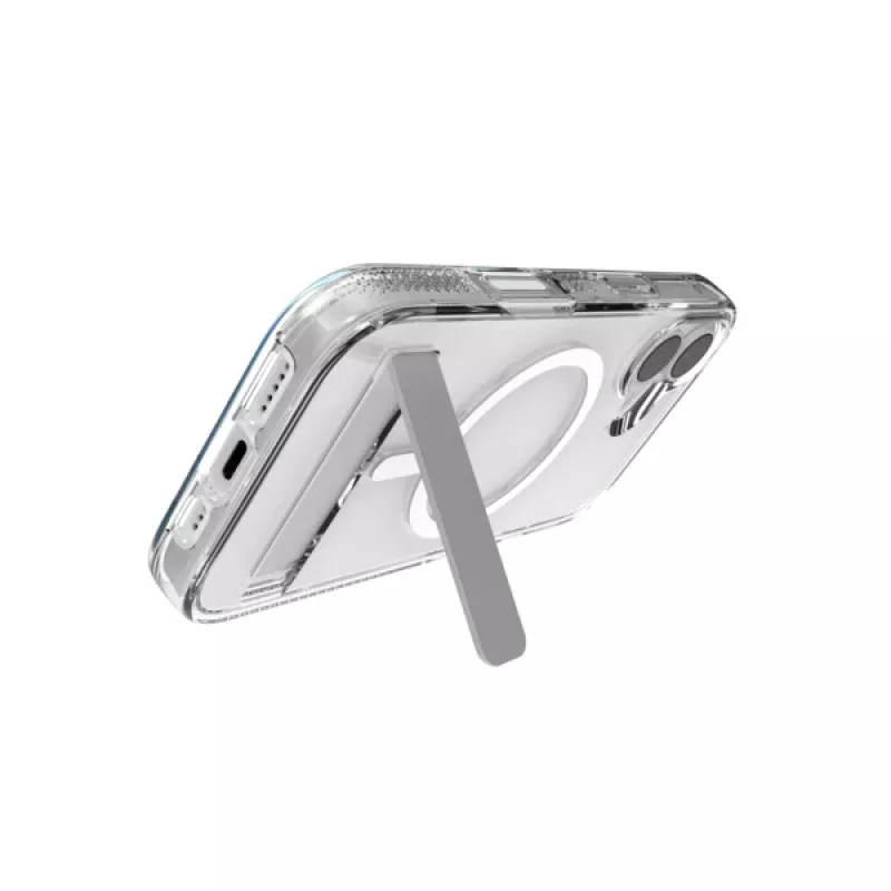 Cover ZAGG Crystal Palace Snap Kickstand Case voor Apple iPhone 17 transparant
