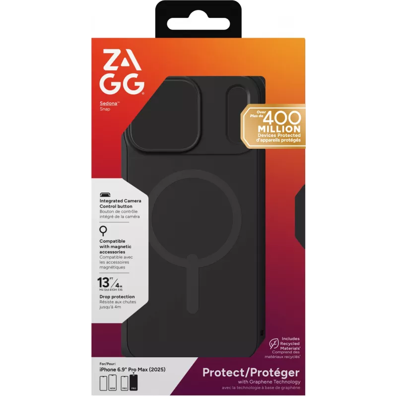 ZAGG Sedona Snap hoesje voor Apple iPhone 17 Pro Max Flood zwart