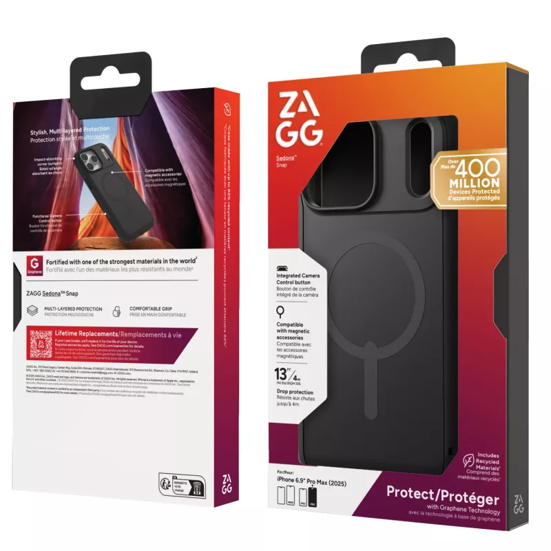 ZAGG Sedona Snap hoesje voor Apple iPhone 17 Pro Max Flood zwart