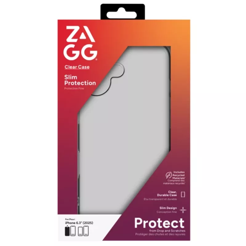 ZAGG 702319251 doorzichtig hoesje voor Apple iPhone 17, TPU, transparant