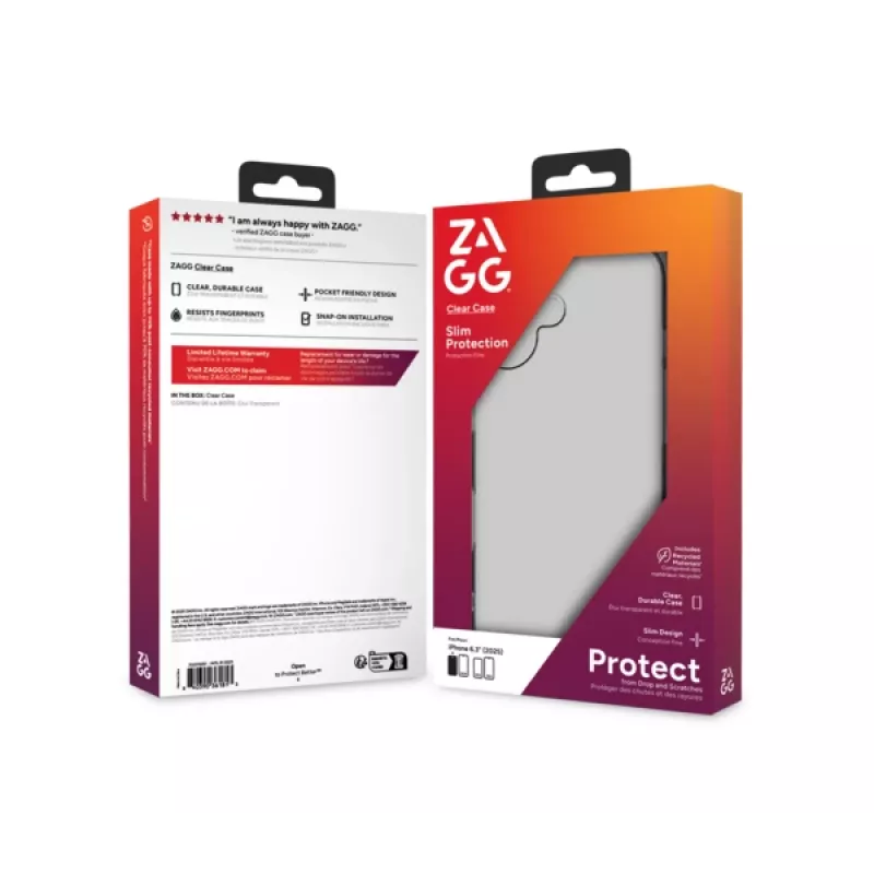 ZAGG 702319251 doorzichtig hoesje voor Apple iPhone 17, TPU, transparant
