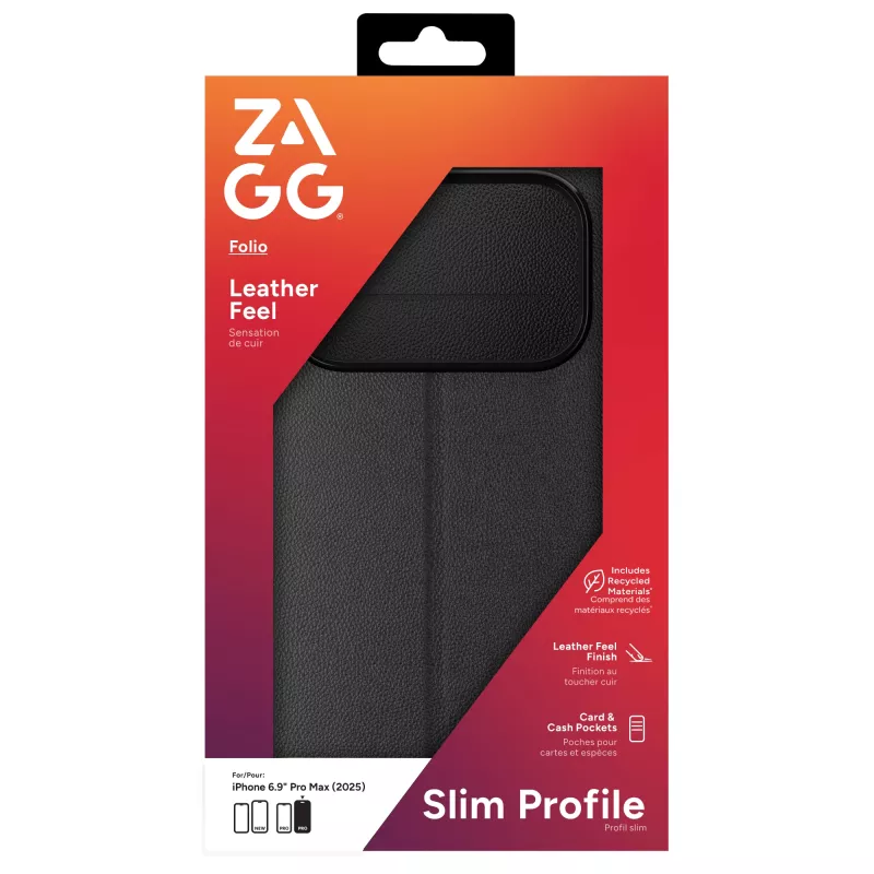 ZAGG 702319258 Folio hoesje voor Apple iPhone 17 Pro Max, zwart