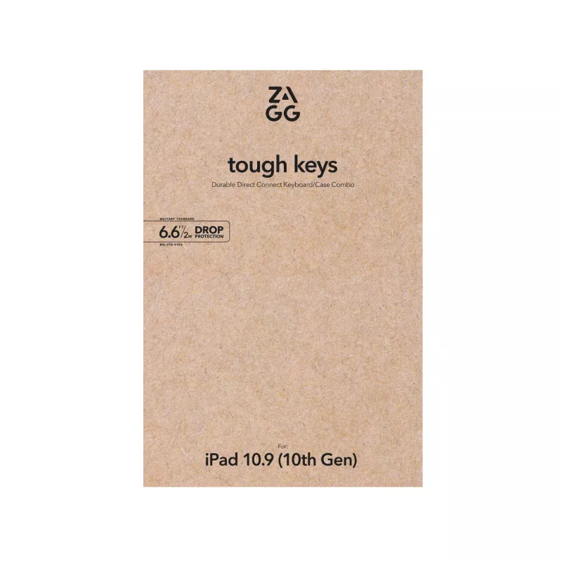 ZAGG Tough Keys-Apple-iPad 10th Gen/A16-zwart-Duits (B2B Brown Box)