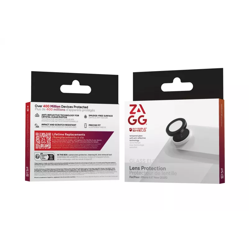 ZAGG InvisibleShield Premium Glass CameraRing 200118679 cameralensbeschermer voor Apple iPhone Air, zwart