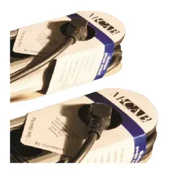 Power Extension M-Cab POW0001 2m 6 AC Outlets indoor zwart zilver