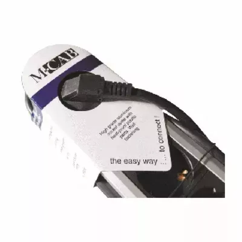 Power Extension M-Cab POW0001 2m 6 AC Outlets indoor zwart zilver