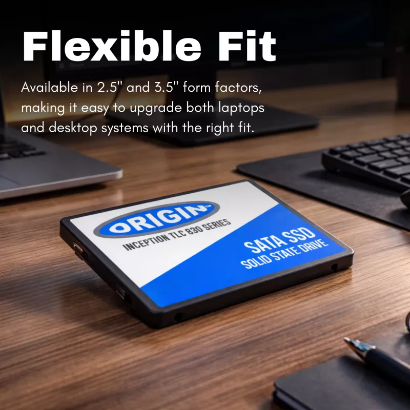 Origin Storage OTLC5123DSATA/2.5 Inception TLC830 Series SSD, 512 GB, 2,5 inch, SATA III 6 Gbit/s, 3D TLC, 7 mm
