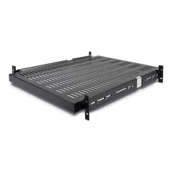 StarTech.com 2U uitschuifbare serverrack-legplank - 20 to 30in verstelbare montagediepte - geperforeerd - 50lb - heavy duty universele 19” rack-legplank voor apparatuurrack - 24in diep
