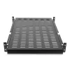 StarTech.com 2U uitschuifbare serverrack-legplank - 20 to 30in verstelbare montagediepte - geperforeerd - 50lb - heavy duty universele 19” rack-legplank voor apparatuurrack - 24in diep