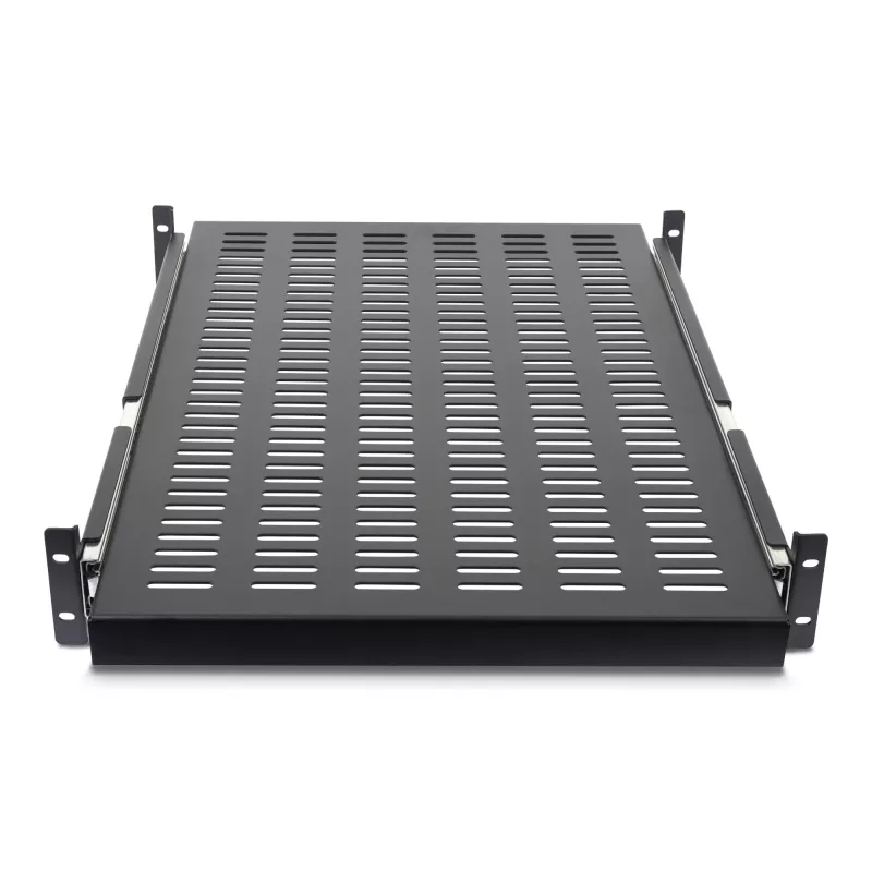 StarTech.com 2U uitschuifbare serverrack-legplank - 20 to 30in verstelbare montagediepte - geperforeerd - 50lb - heavy duty universele 19” rack-legplank voor apparatuurrack - 24in diep