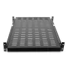 StarTech.com 2U uitschuifbare serverrack-legplank - 20 to 30in verstelbare montagediepte - geperforeerd - 50lb - heavy duty universele 19” rack-legplank voor apparatuurrack - 24in diep