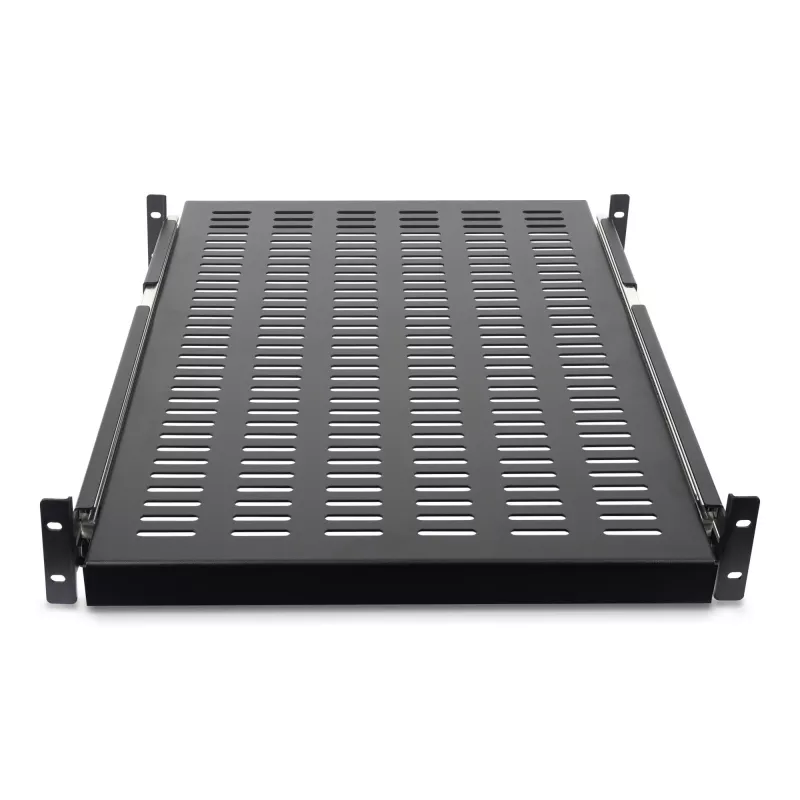 StarTech.com 2U uitschuifbare serverrack-legplank - 20 to 30in verstelbare montagediepte - geperforeerd - 50lb - heavy duty universele 19” rack-legplank voor apparatuurrack - 24in diep